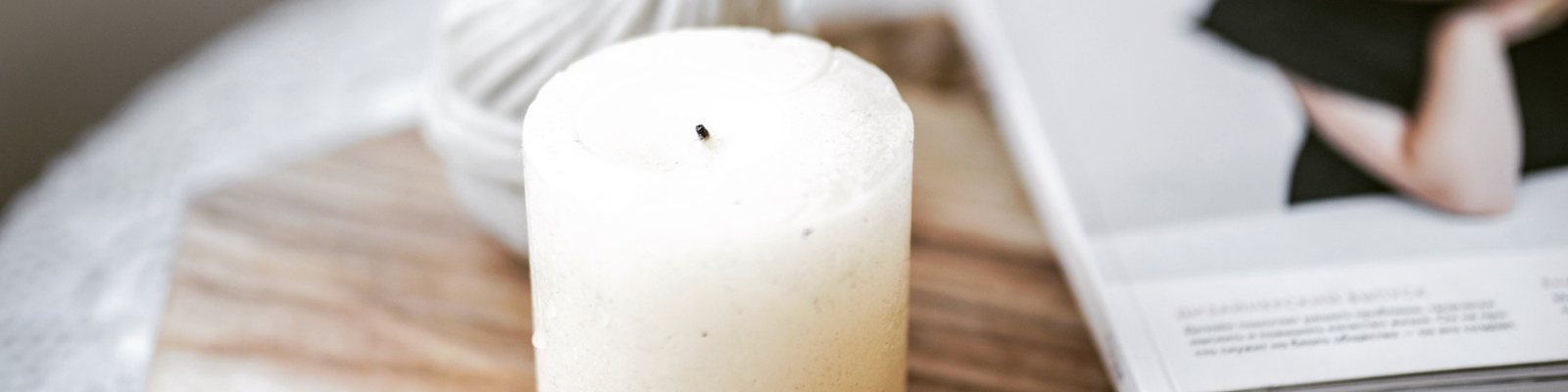 making candles out of used coffee grounds