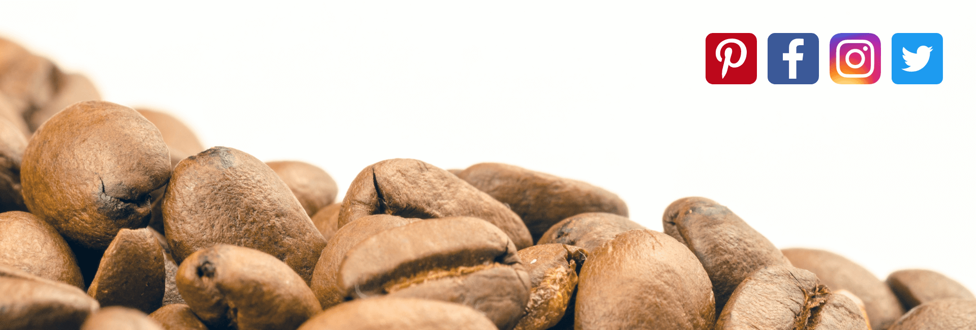 blonde coffee beans very light and social media icons